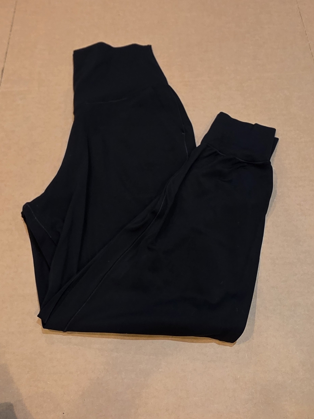 aerie Black Track Joggers with Wide Elastic Waistband